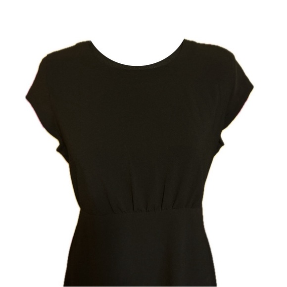 Banana Republic Ruffle Hem Empire Waist Dress Black size 6 - Picture 4 of 10